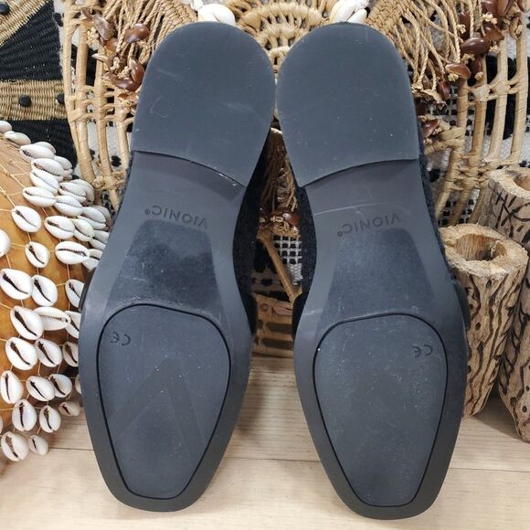 Vionic Women's 6.5 Mylene Boucle Loafers Classy Professional Slip On Shoes Black - Picture 6 of 11